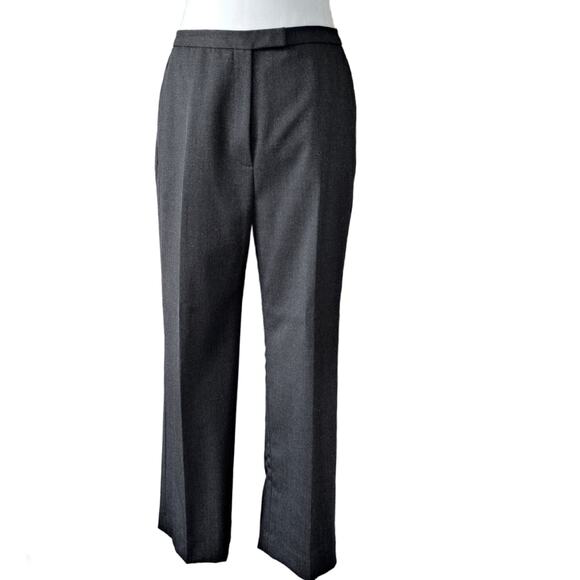 TAHARI 2-Piece Pant Suit Size Charcoal Gray 10 Petite Wool Blend - Picture 6 of 11